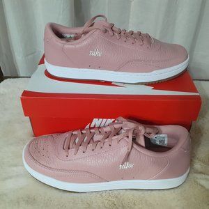 NIKE Court Vintage Premium Shoes Leather Women's Size 10M Pink New/Unworn